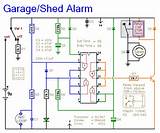 Garage - Shed Alarm electronic circuit diagram