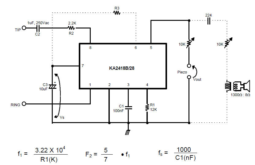 TONE RINGER circuit diagram