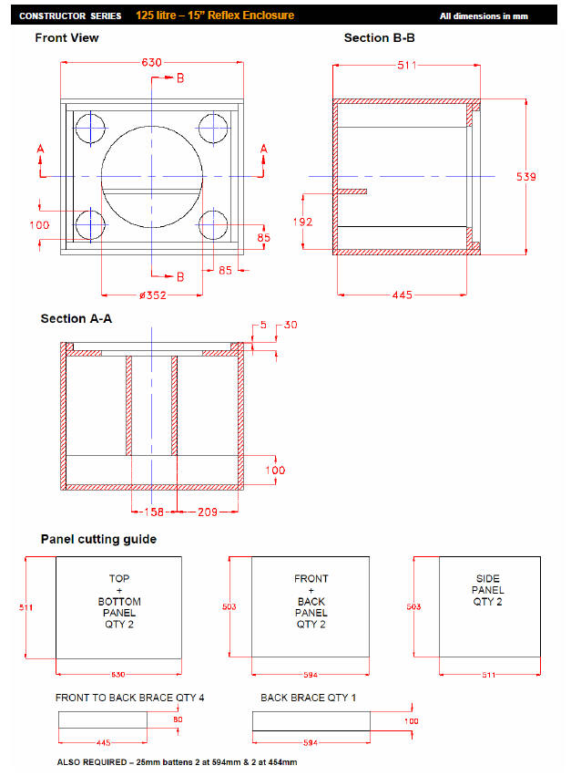 Subwoofer Speaker Box Design Plans