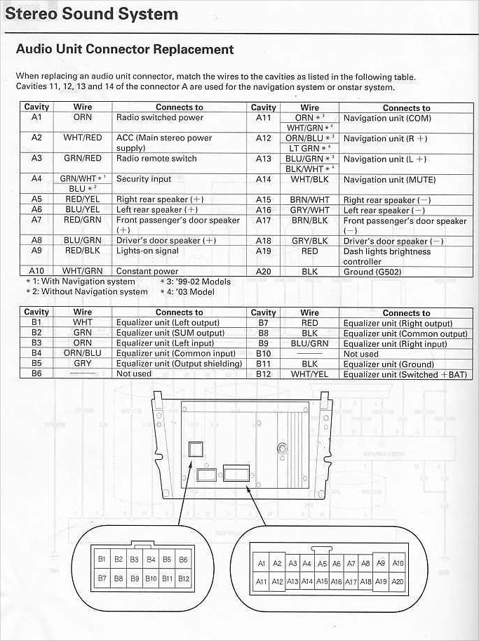 2001 Acura Mdx Radio Wiring Diagram