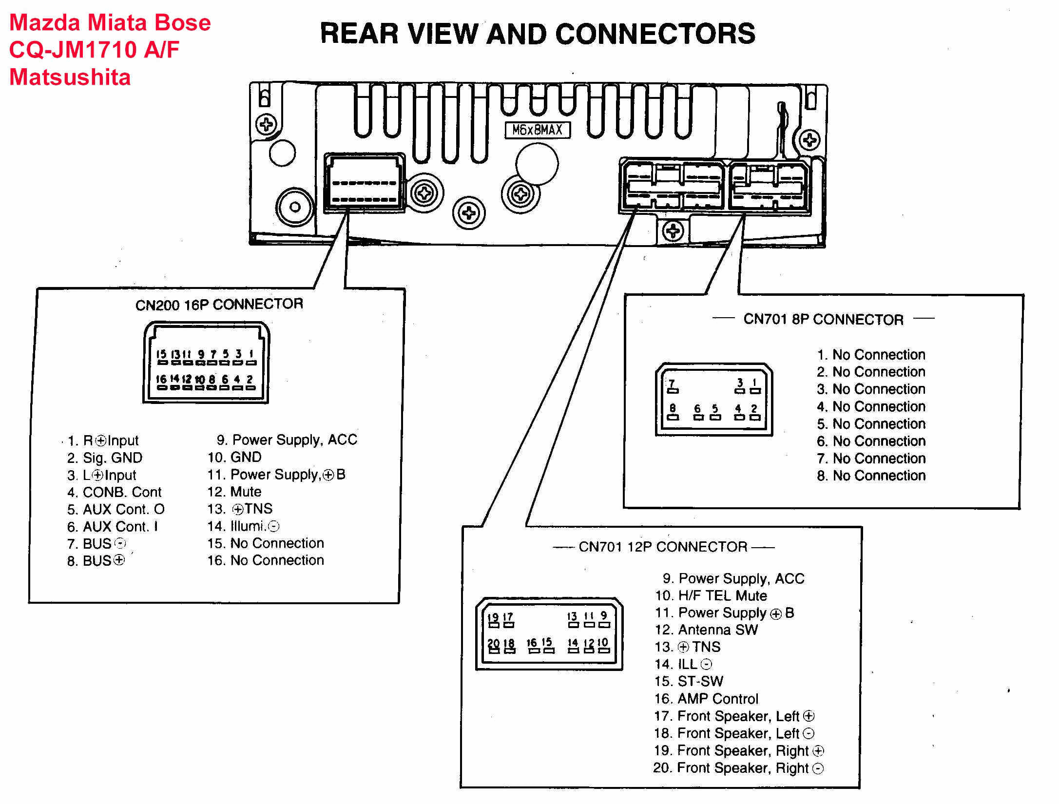 Mazda Car Radio Stereo Audio Wiring Diagram Autoradio