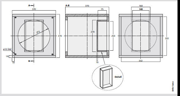 Monacor subwoofer speakers box enclosure design