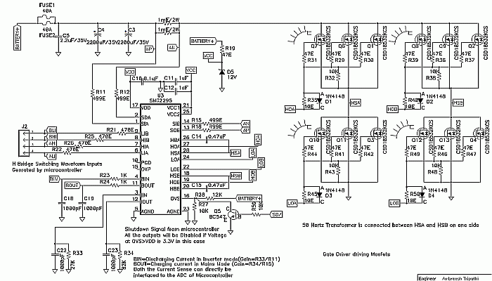 800w Pure Sine Inverter Schematic Diagram Circuit