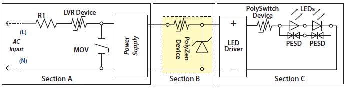 LED light circuti protection diagram