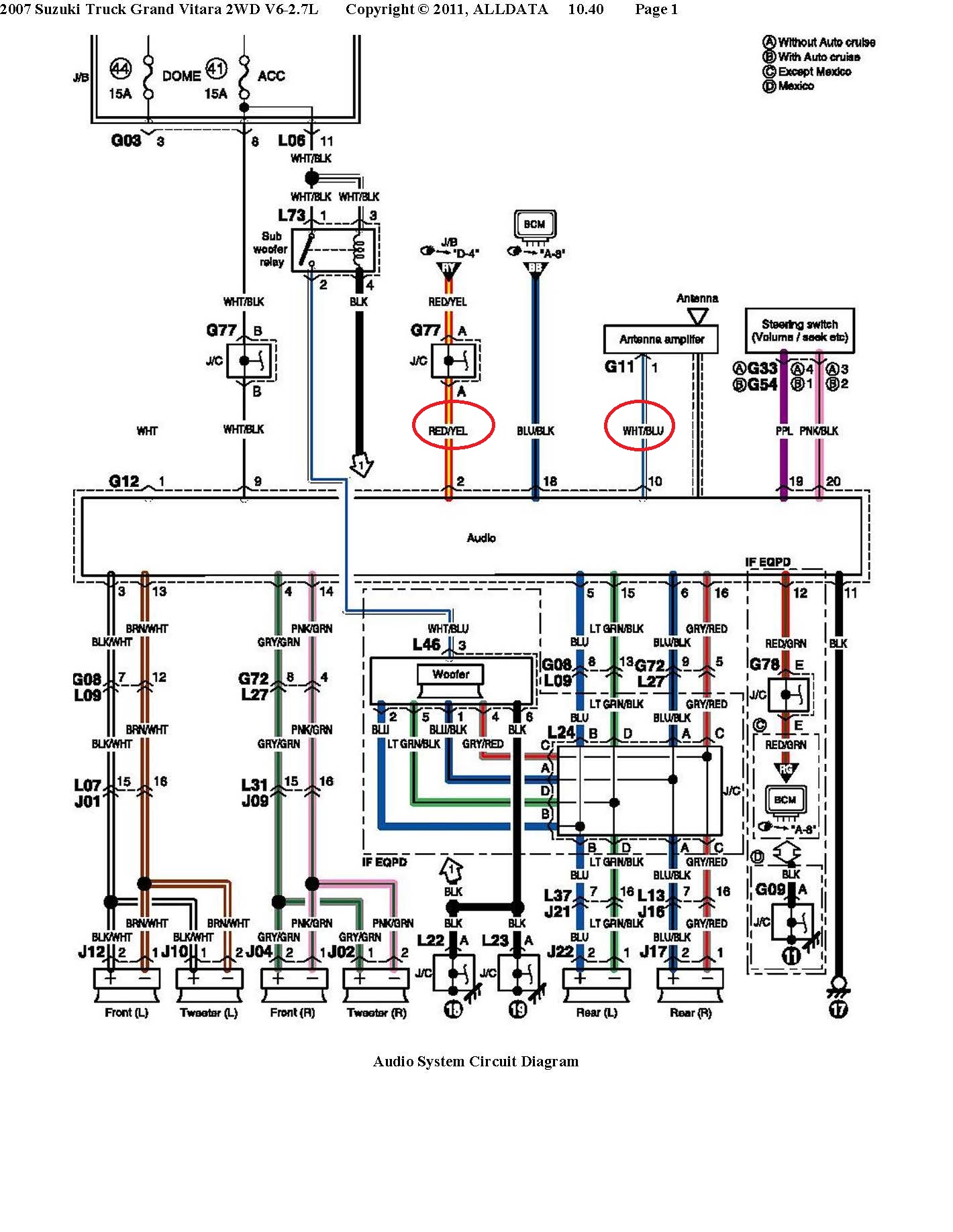 2006 Suzuki Grand Vitara Wiring Diagram