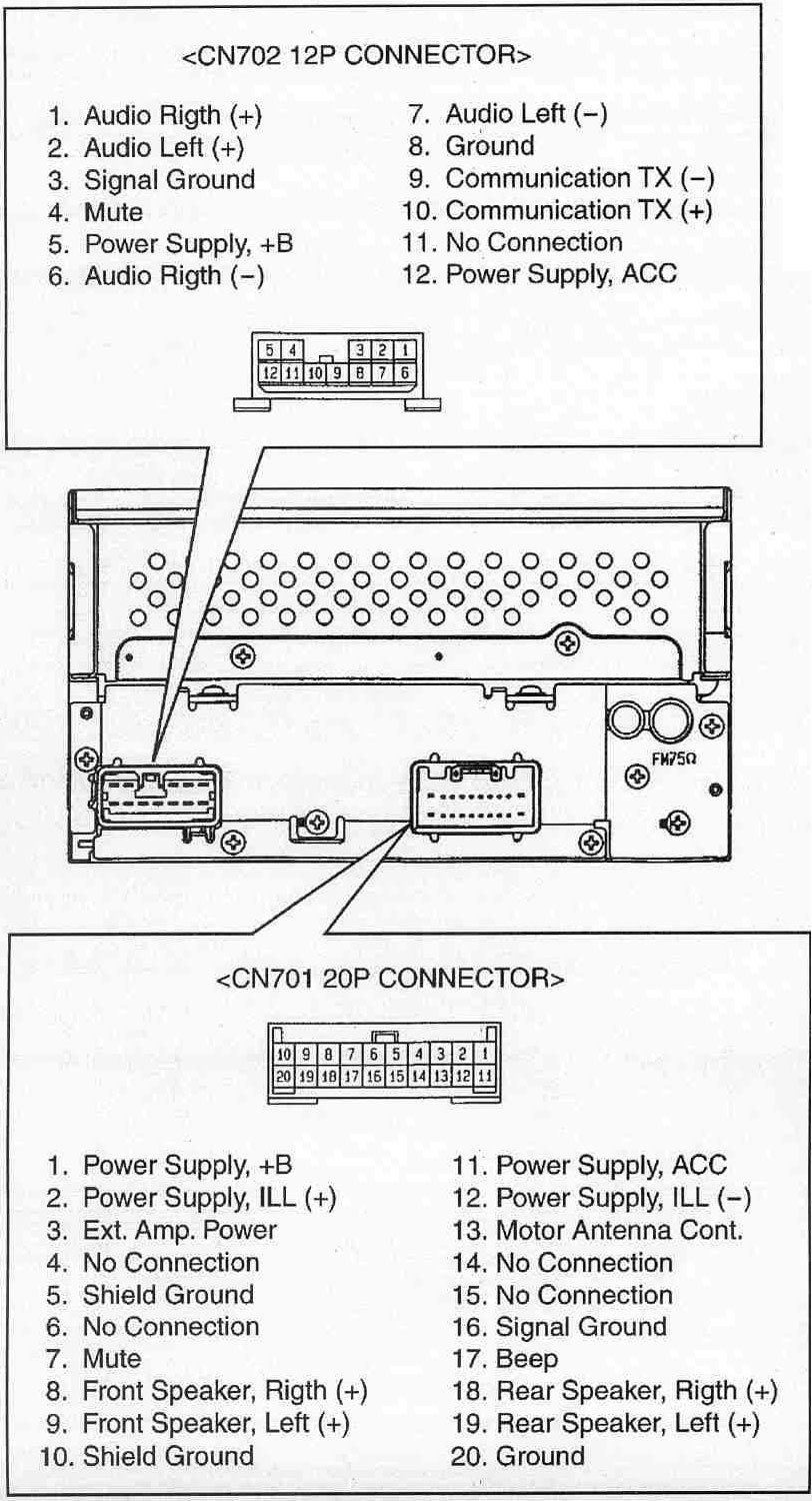 TOYOTA Car Radio Stereo Audio Wiring Diagram Autoradio ... 1998 toyota avalon stereo wiring harness 